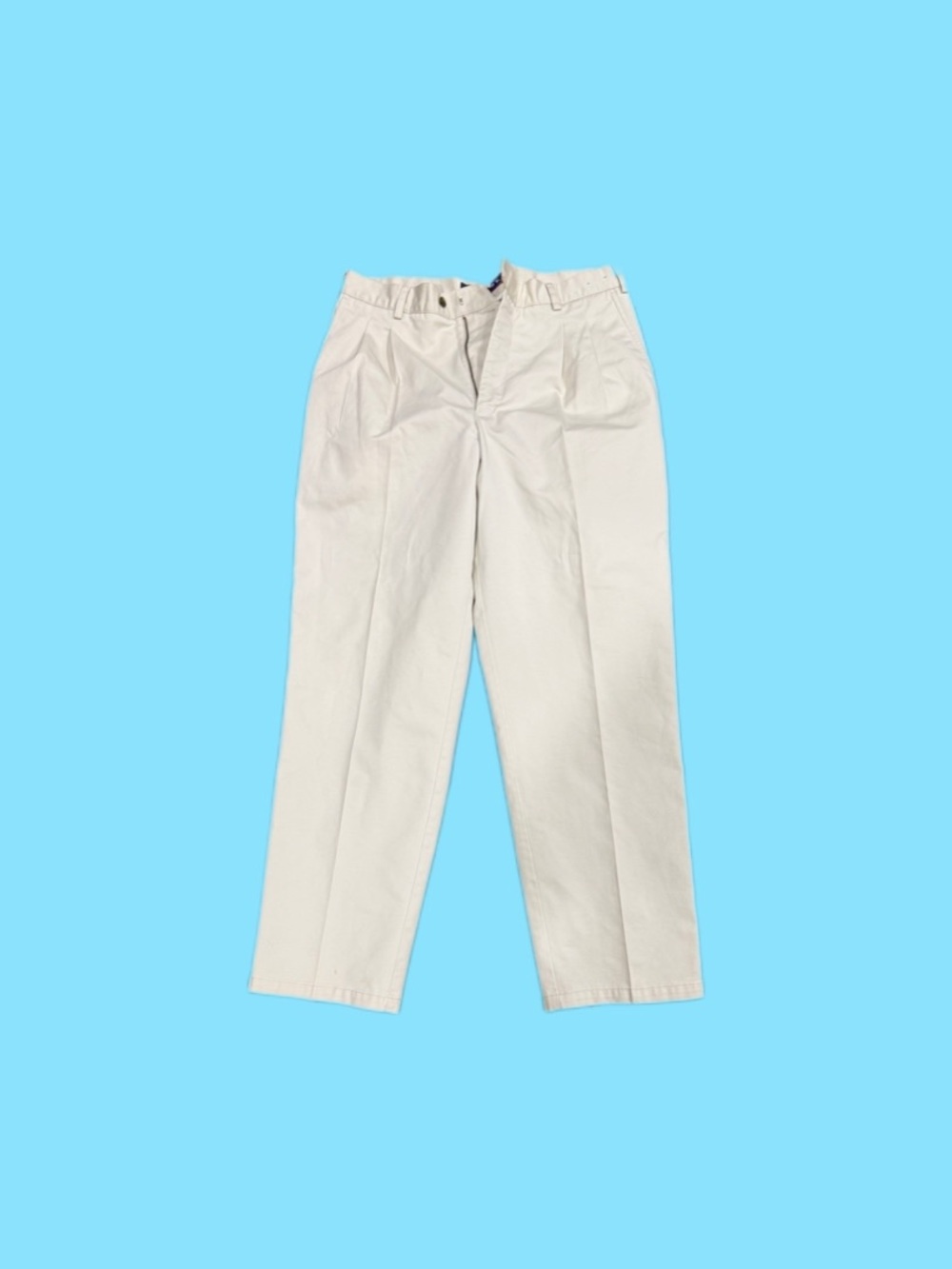 Men's Pleated Khakis Pants in light tan